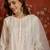 Off white embroidered silk blend 3-piece suit set