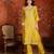 Mustard embroidered silk 3-piece suit set