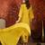 Mustard embroidered silk 3-piece suit set
