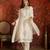 Off white embroidered silk 3-piece suit set