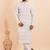 Men croset work embroidery with digital print kurta set