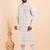 Men croset work embroidery with digital print kurta set