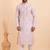 Men croset work embroidery with digital print kurta set