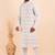 Men croset work embroidery with digital print kurta set