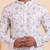 Men croset work embroidery with digital print kurta set