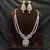 Double Layer CZ Bridal Necklace Set, Pakistani Indian Wedding Jewelry, Silver Tone Statement Ensemble