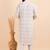 Men croset work embroidery with digital print kurta set