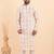 Men croset work embroidery with digital print kurta set