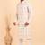 Men croset work embroidery with digital print kurta set