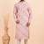Men croset work embroidery with digital print kurta set