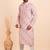Men croset work embroidery with digital print kurta set