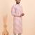 Men croset work embroidery with digital print kurta set