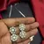 Pearl Floral CZ Bridal Necklace Earrings Set, Silver Wedding Jewelry