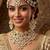 white necklace set with earrings & damni  kundan & agate stone  gold plated