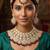 maroon necklace set with earrings & damni  kundan & agate stone  gold plated
