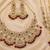maroon necklace set with earrings & damni  kundan & agate stone  gold plated