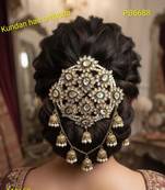 kundan ambada juda pin bun cage & hair brooch