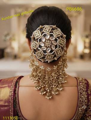 kundan ambada juda pin bun cage & hair brooch 1