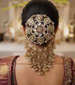 kundan ambada juda pin bun cage & hair brooch