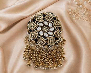 kundan ambada juda pin bun cage & hair brooch 2
