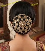 kundan ambada juda pin bun cage & hair brooch