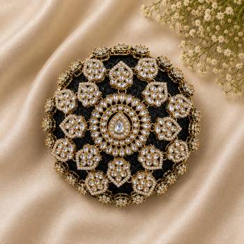 kundan ambada juda pin bun cage & hair brooch 2