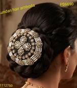 kundan ambada juda pin bun cage & hair brooch