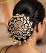 kundan ambada juda pin bun cage & hair brooch