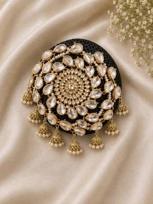 kundan ambada juda pin bun cage & hair brooch 2