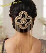 kundan ambada juda pin bun cage & hair brooch