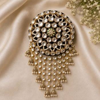 kundan ambada juda pin bun cage & hair brooch 2