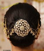 kundan ambada juda pin bun cage & hair brooch