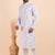 Men croset work embroidery with digital print kurta set