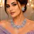 Lavender Floral Crystal Necklace Earrings Set, Purple CZ Flower Bridal Jewelry