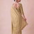 seductive moss-green embroidery work with real bits work banarasi silk blend indian saree with blouse