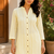 Women’s Shirt Style Tunic Top | Mandarin Collar Button-Down Top with 3/4 Sleeves | Casual Office Wear Long Top for Women