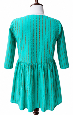 Stripes Peplum Top - Round Neck with 3/4 Sleeves 3