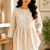 Stripes Peplum Top - Round Neck with 3/4 Sleeves