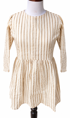Stripes Peplum Top - Round Neck with 3/4 Sleeves 2