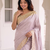 enticing pastel shades c-pallu embroidery work & cutwork arco border kanjivarm silk blend indian designer saree