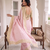 fascinating baby-pink c-pallu embroidery work & cutwork arco border kanjivarm silk blend indian designer saree
