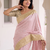 fascinating baby-pink c-pallu embroidery work & cutwork arco border kanjivarm silk blend indian designer saree