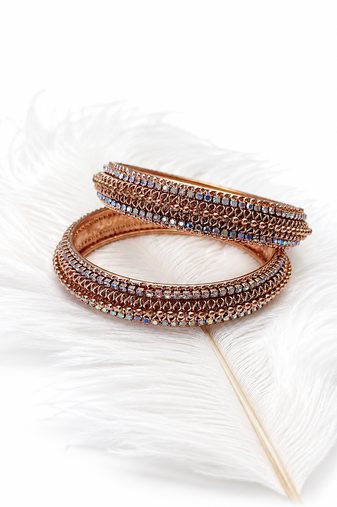 Ab stone embellished, ethnic wear, multi-row design, festive occasion, stacked look