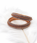 Ab stone embellished, ethnic wear, multi-row design, festive occasion, stacked look