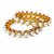 Pearl & ruby stone gold-toned bangles for women, set of 2 floral filigree design, traditional indian wear.