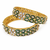 Rose gold crystal studded bangles set of 2 for women ab crystal stones, intricate chain design, festive wear.