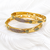 Gold-plated engraved bangles for women, set of 2 traditional design, floral engraving, ethnic wear, pair of bangles.