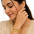Gold-plated engraved bangles for women, set of 2 traditional design, floral engraving, ethnic wear, pair of bangles.