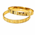 Gold-plated engraved bangles for women, set of 2 traditional design, floral engraving, ethnic wear, pair of bangles.