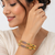 Gold-plated engraved bangles for women, set of 2 traditional design, floral engraving, ethnic wear, pair of bangles.